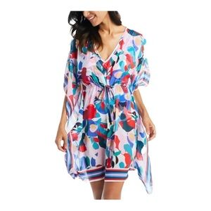 BEYOND CONTROL Elastic Tastic Chiffon Caftan Cover-Up NWT